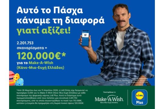 Η Lidl Ελλάς ενισχύει το Make-A-Wish (Κάνε-Μια-Ευχή Ελλάδος)